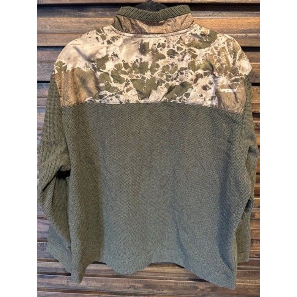 Mens XL RealTree Jacquard Fleece Pullover Timber Camo Camouflage Jacket Shirt‎ - Picture 9 of 14